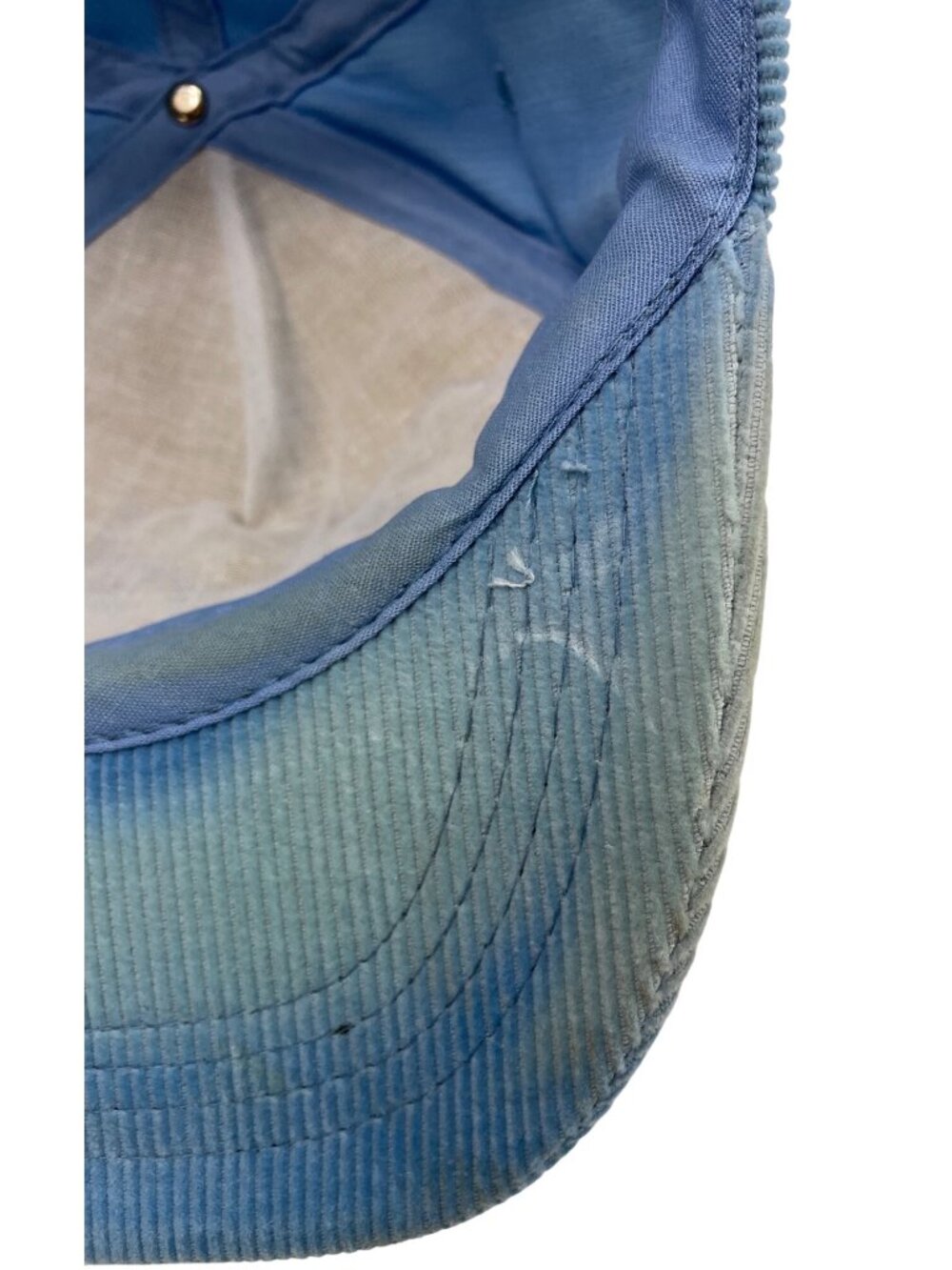 Vintage Gettysburg Light Blue Snapback Hat Corduroy Cap Hat Sam Jung - Picture 9 of 10